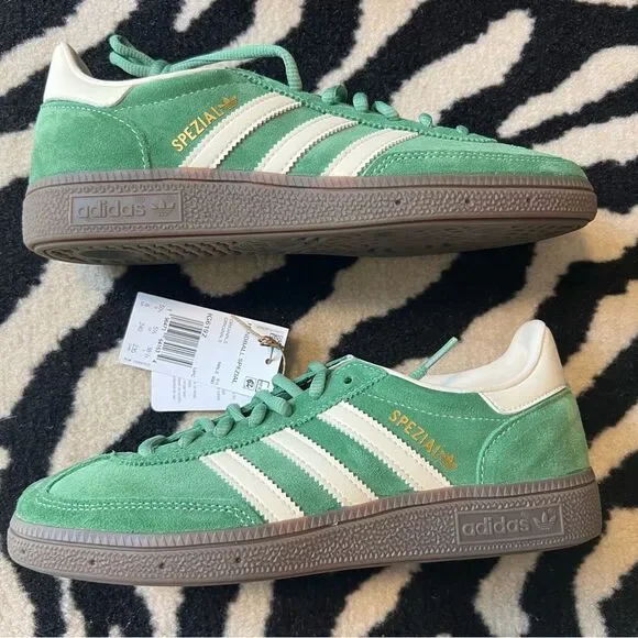 NWT Adidas Handball Spezial Sneakers Preloved Green Cream White Sz Men 6/Women 7 - Picture 11 of 15